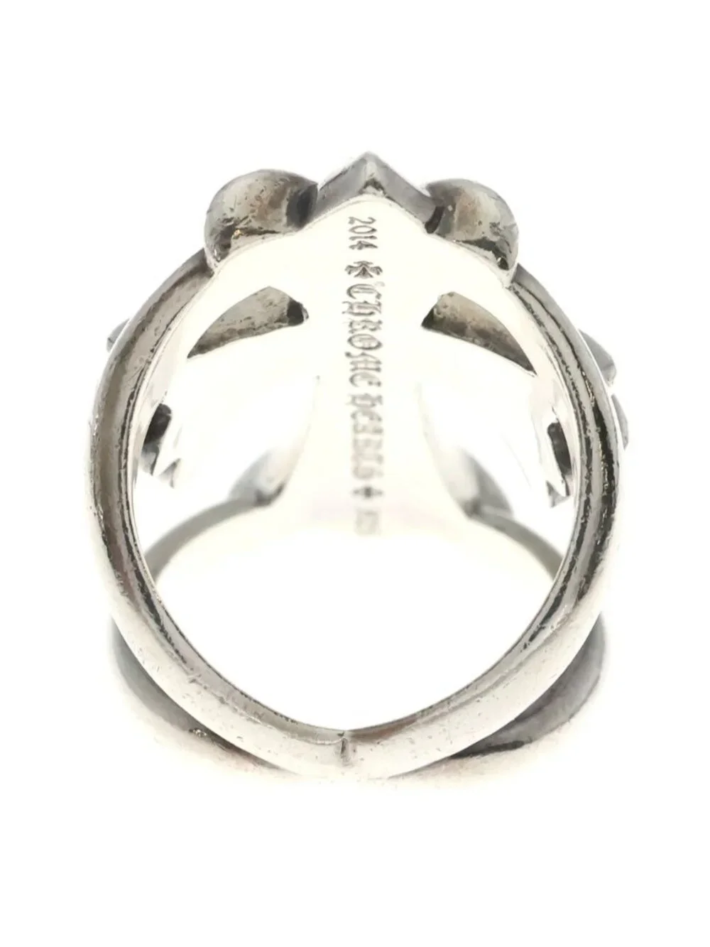 Chrome Hearts Infinity CH CH Cross Ring Silver